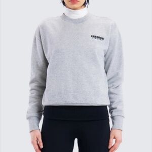 FINESSE Kemi Heather Grey Logo Sweatshirt Womens XS crew neck extra small nwot